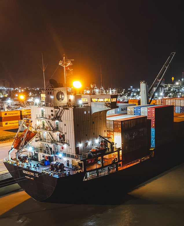 Servicio ágil y regular entre los puertos del sur del país